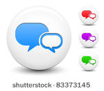 chat bubble icon on round white ...