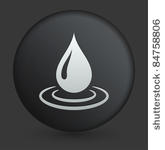 rain drop icon on round black...