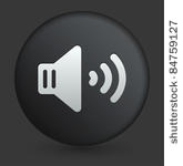 speaker icon on round black...