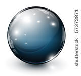 glass sphere  3d vector...