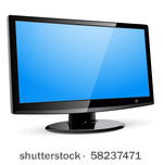 lcd tv monitor  vector.