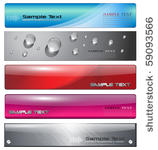 banners  headers glossy set ...