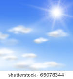 vector clouds and sun.