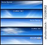 banners  headers blue clouds...