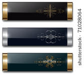 banners  luxury metallic set ...