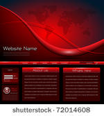 website template red black ...