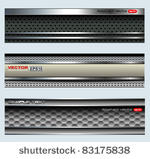 banners  metallic set  modern...
