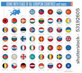 a set of icons with flags of...