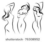 three beautiful vector woman