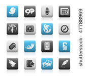 social media web icons    matte ...