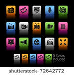 multimedia icons    color box   ...