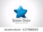 star walking abstract icon. 3d...