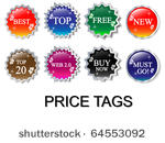 badges and price tags vector