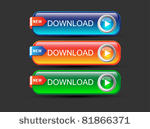 download buttons set vector