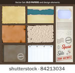 old papers. vector set of...