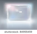 glass plate. vector...