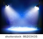 stage spotlights. vector...