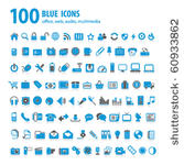 hundred blue icons