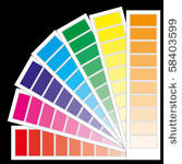 color guide chart  cmyk rainbow ...
