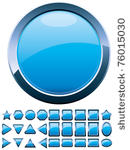 set of 28 shiny blue glass...