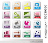 file extensions icon set