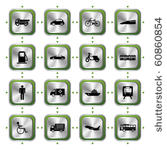 transportation stylish icons...