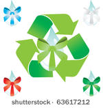 eco water drop with ribbon