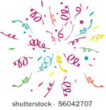 confetti  light background  ...