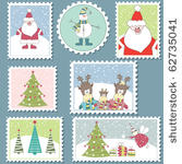 large set of colorful christmas ...