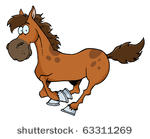 cartoon horse running