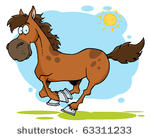 galloping cartoon horse