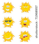 happy sun mascot cartoon...
