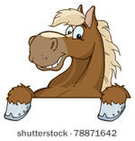 horse mascot cartoon head