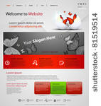 web design vector template with ...