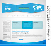 web design vector blue template ...