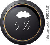 rain sign icon button