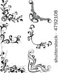ornamental corners   vector