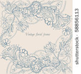 vintage floral frame