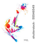 soccer player kicks the ball....