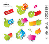 set of stickers and icons of...