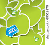 background from green apples...