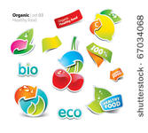 set of stickers and icons of...