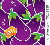 background from eggplants with...