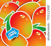 background from mangoes with an ...