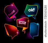 set of abstract speech bubbles...
