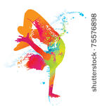 the dancing boy with colorful...