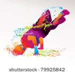 the dancing boy with colorful...