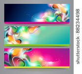 set of banners and headers with ...