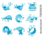 splashing waves and water ...