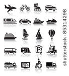 set of simple transport icons...